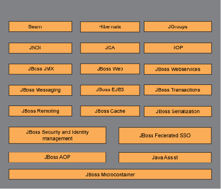 图 2. JBoss Application Server 的架构图