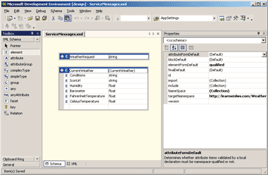 　示例3：Visual Studio XML架构设计器