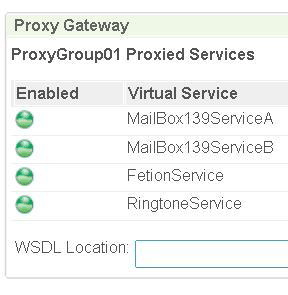 图 9. 在 ProxyGateway widget 中配置 Virtual Service