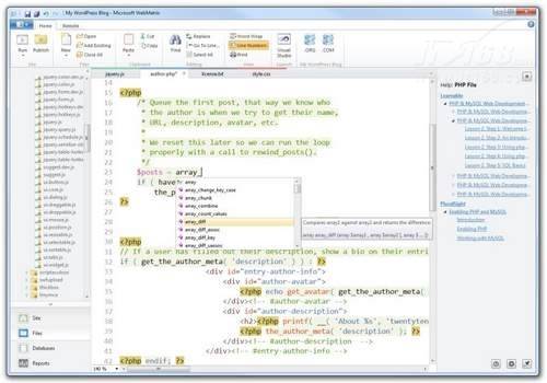 WebMatrix直接编辑HTML